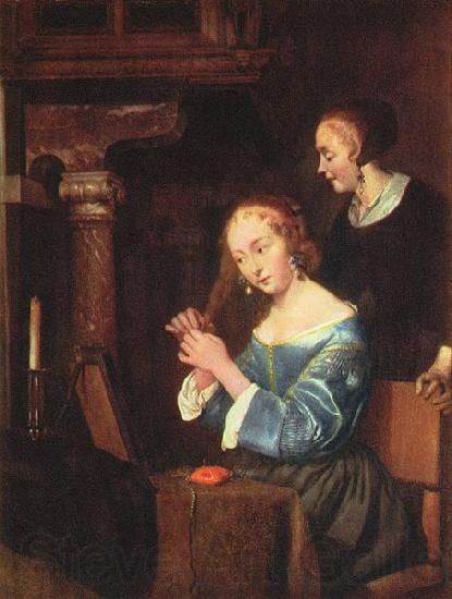 Adriaan de Lelie Dame bei der Toilette